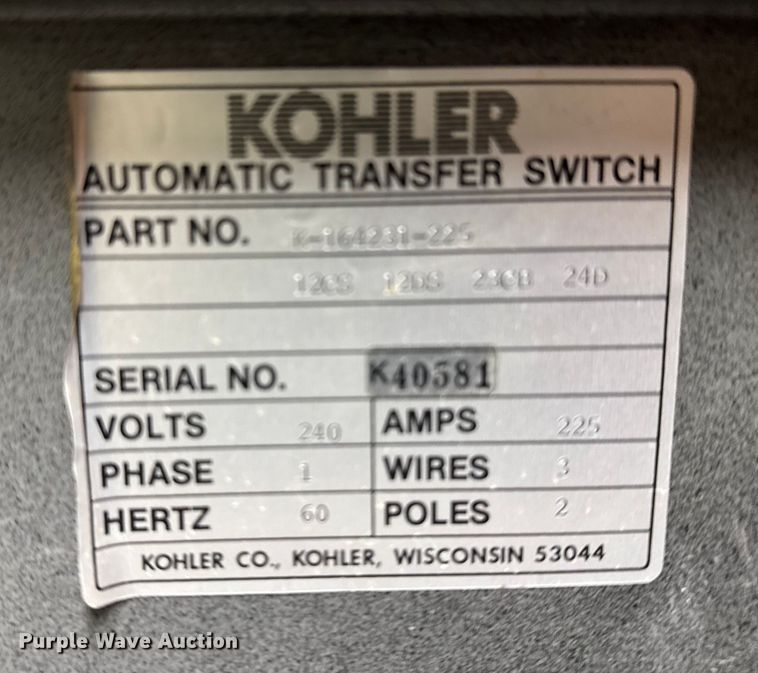 image for item FB0507 Kohler generator