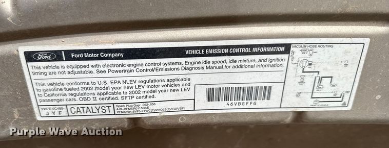 image for item FB0509 2002 Ford Crown Victoria Police Interceptor 