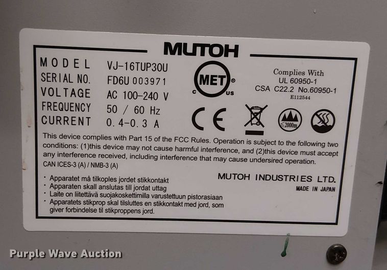 image for item FB4519 Mutoh TrafficJet plotter