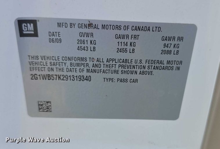 image for item FI0638 2009 Chevrolet Impala LS 