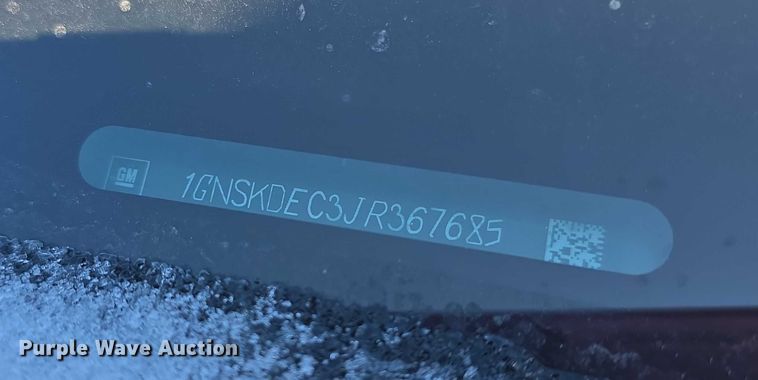 image for item FI0697 2018 Chevrolet Tahoe Police SUV