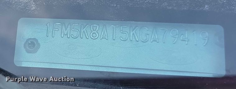 image for item FI0725 2019 Ford Explorer Police Interceptor SUV