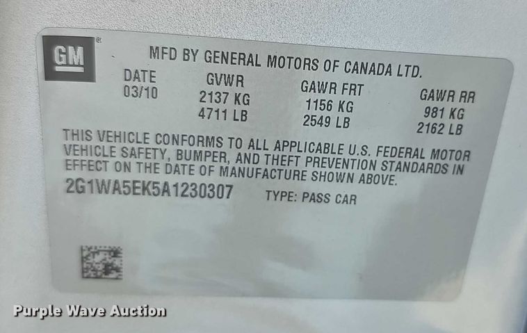 image for item FI0732 2010 Chevrolet Impala 