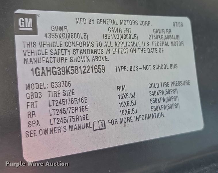 image for item FI0734 2008 Chevrolet Express prisoner transport van