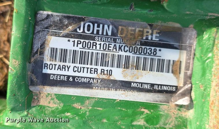 image for item FI0739 John Deere R10 rotary mower