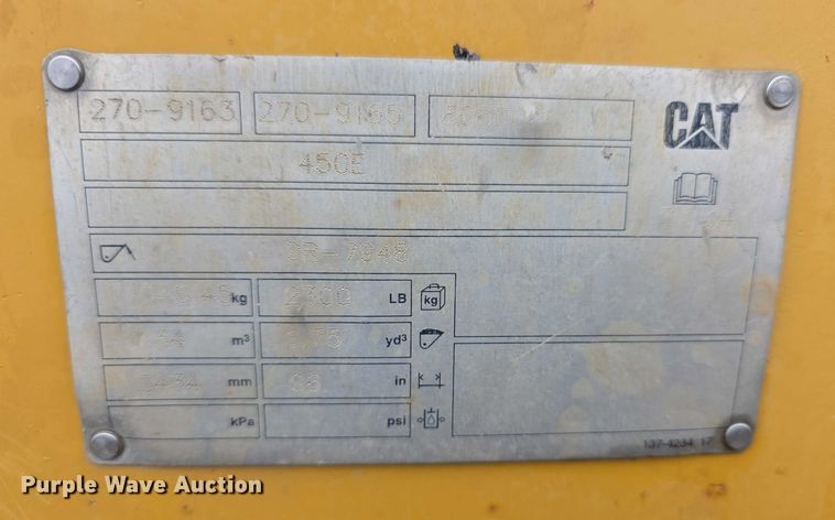 image for item FK0657 2008 Caterpillar 450E backhoe