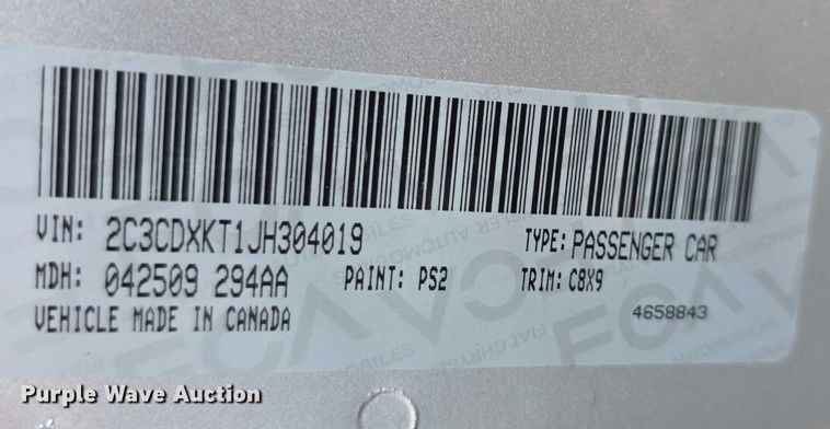image for item FK0667 2018 Dodge Charger 