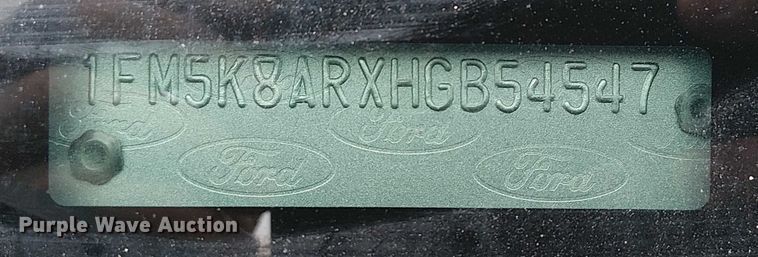 image for item FK0674 2017 Ford Explorer Police Interceptor SUV