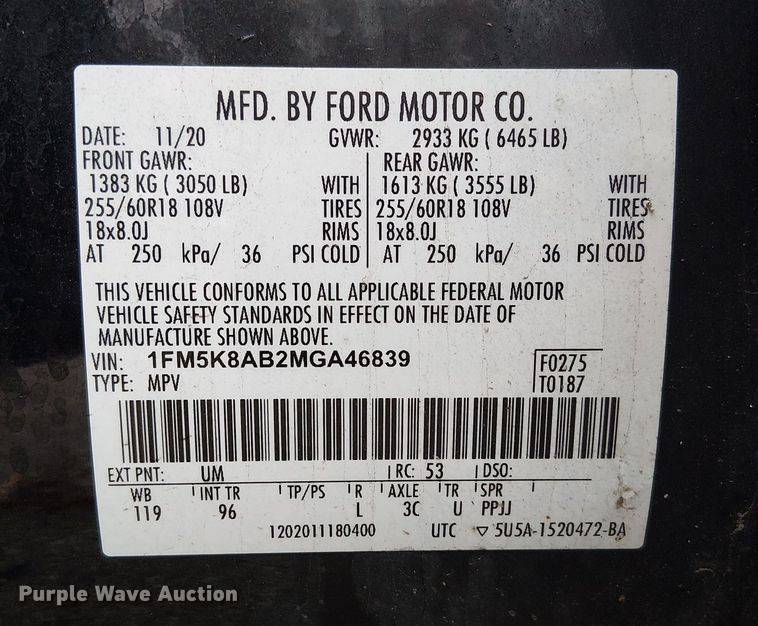 image for item FK0682 2021 Ford Explorer Police Interceptor SUV