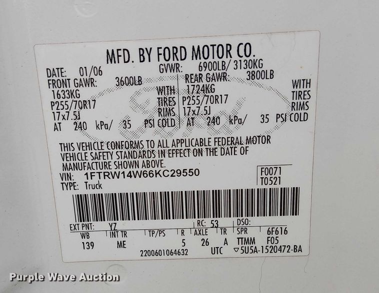 image for item FK0684 2006 Ford F150  SuperCrew pickup truck