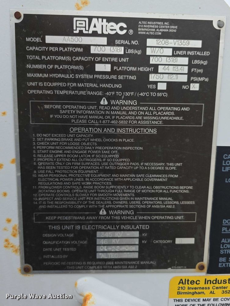 image for item FK0686 2009 International Work Star bucket truck