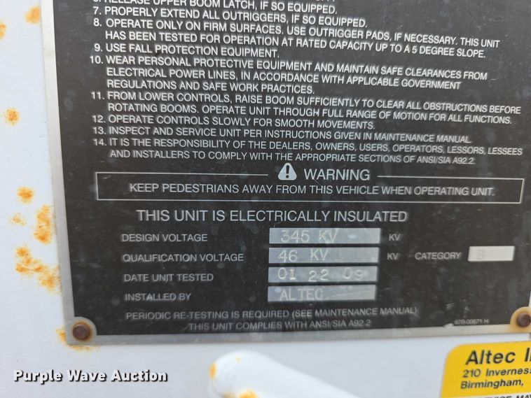 image for item FK0686 2009 International Work Star bucket truck