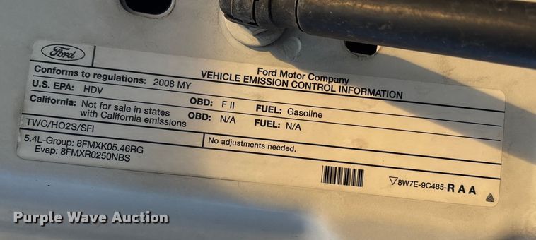 image for item OE9252 2008 Ford F250 Super Duty XL utility bed pickup truck