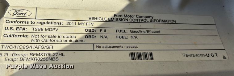 image for item OE9254 2011 Ford F250 Super Duty XL pickup truck