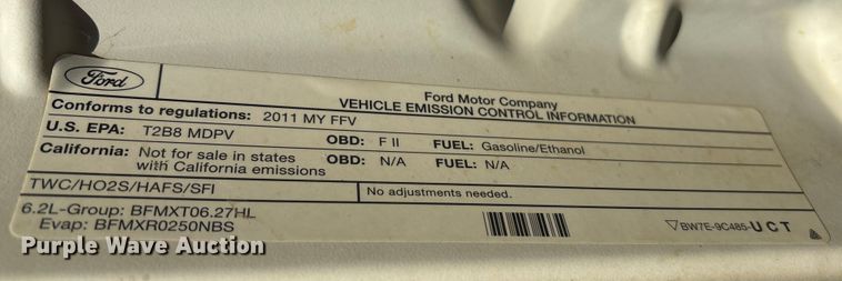 image for item OE9255 2011 Ford F250 Super Duty pickup truck