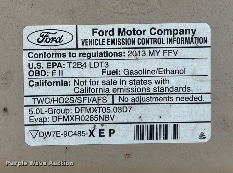 image for item OE9257 2013 Ford F150 pickup truck