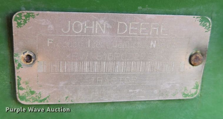 image for item DT4715 1999 John Deere 7810 MFWD tractor