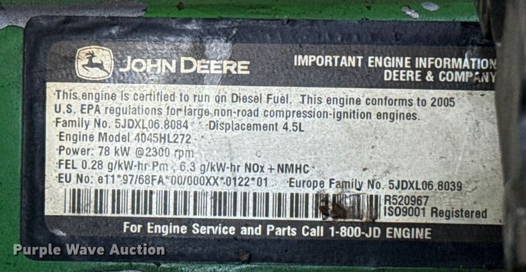 image for item EE3438 John Deere 6415 tractor