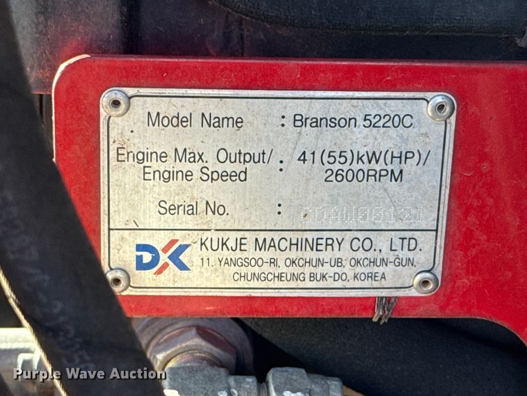 image for item EE3439 Branson 5220C MFWD tractor