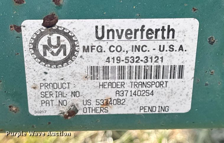 image for item FK0885 Unverferth header trailer