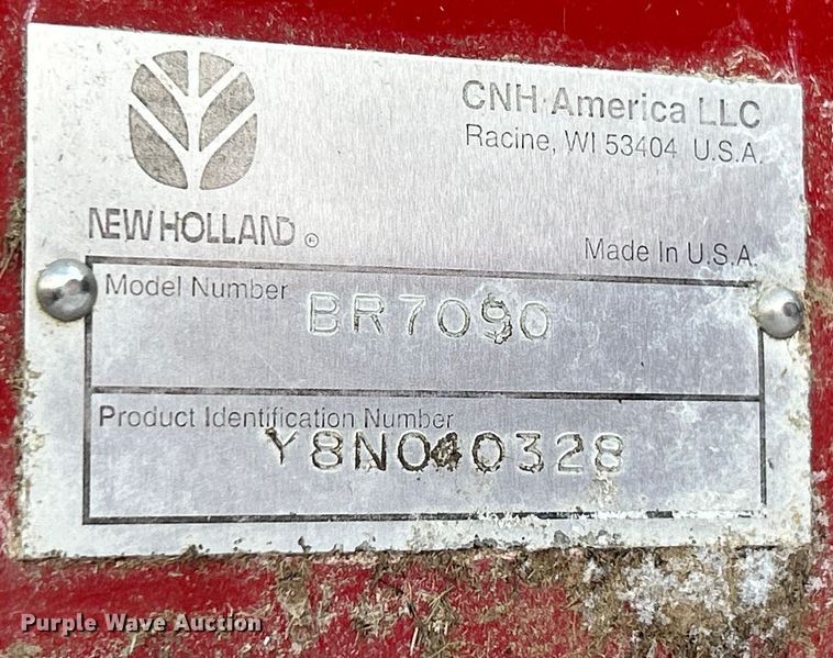 image for item YA1676 2008 New Holland BR7090 round baler