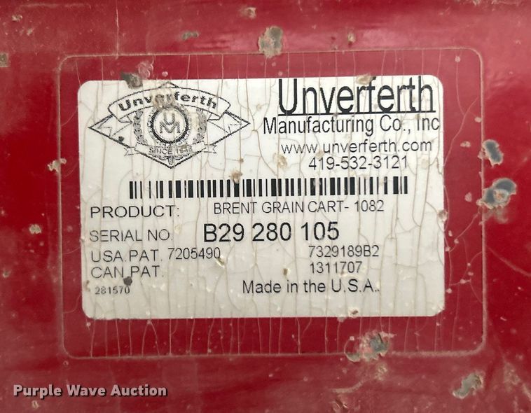 image for item YA1770 Brent 1082 grain cart