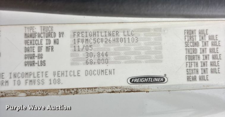 image for item ET7346 2006 Freightliner M2 Business Class dump truck