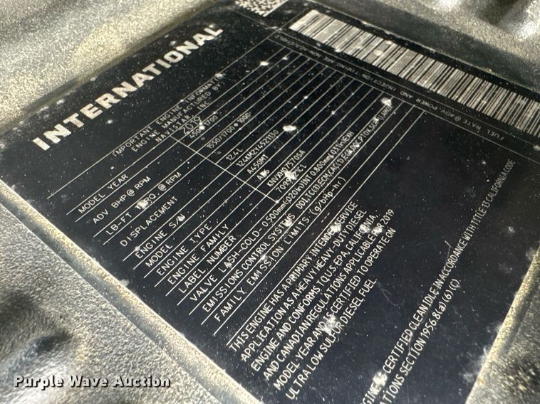 image for item YA0558 2020 International LT625 semi truck