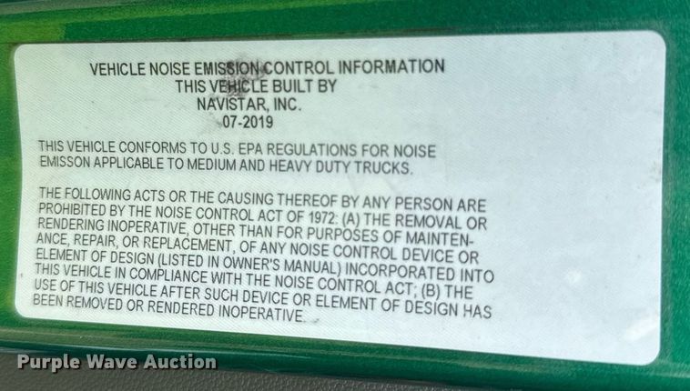 image for item YA0561 2020 International LT625 semi truck