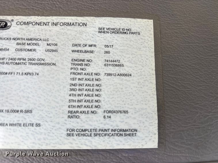 image for item YA1629 2018 Freightliner Business Class M2 box truck