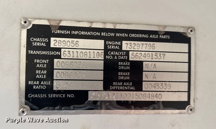 image for item DQ4172 2012 Blue Bird Bb Conventional school bus