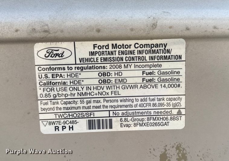 image for item DQ4175 2008 Ford E450 shuttle bus