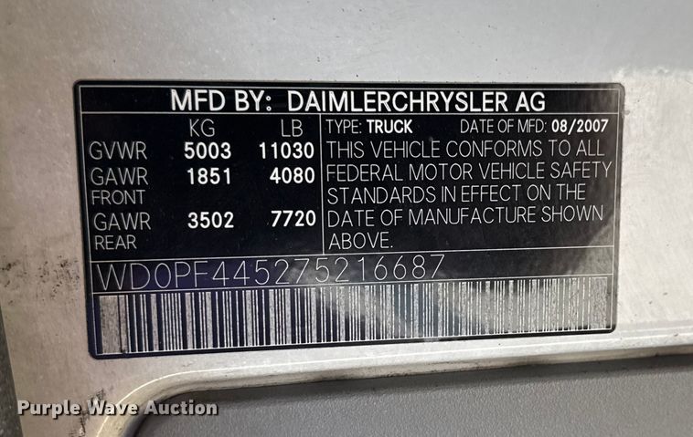 image for item DQ4176 2007 Dodge Sprinter shuttle bus