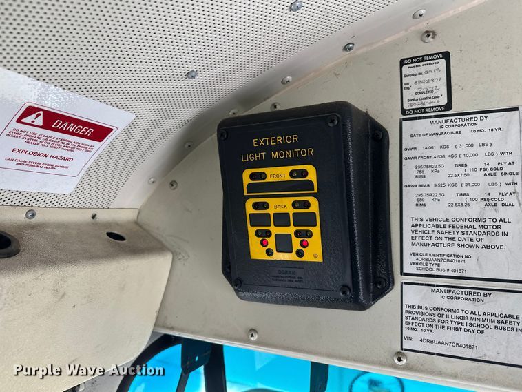 image for item DT6489 2012 IC Bus PB105 school bus