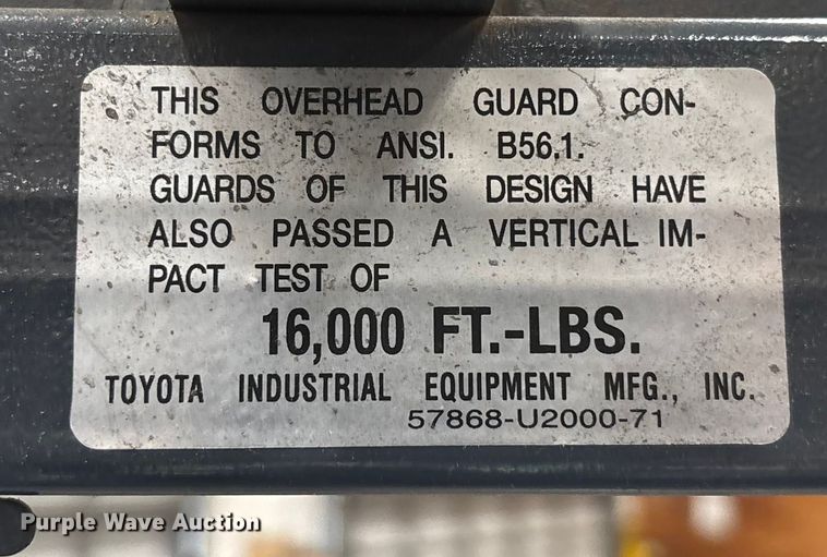 image for item DU0337 2015 Toyota 8FBE18U forklift