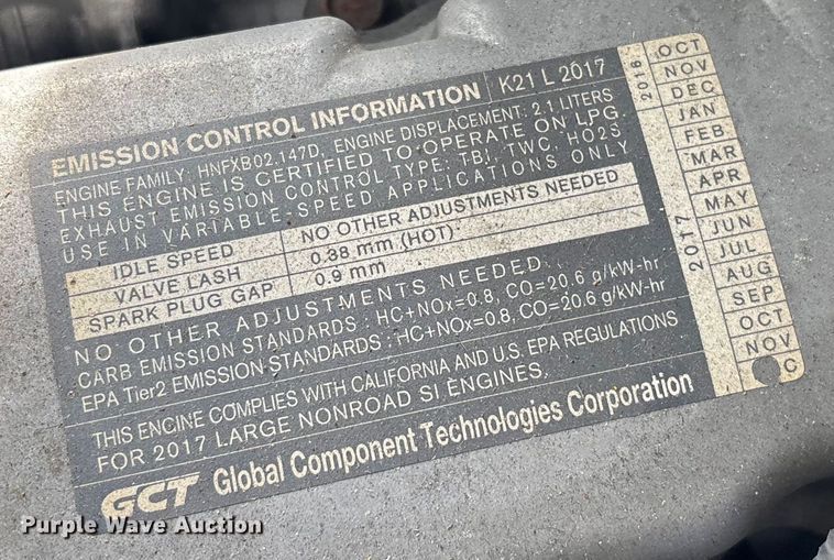 image for item DU0340 2018 UniCarriers CFS40 forklift