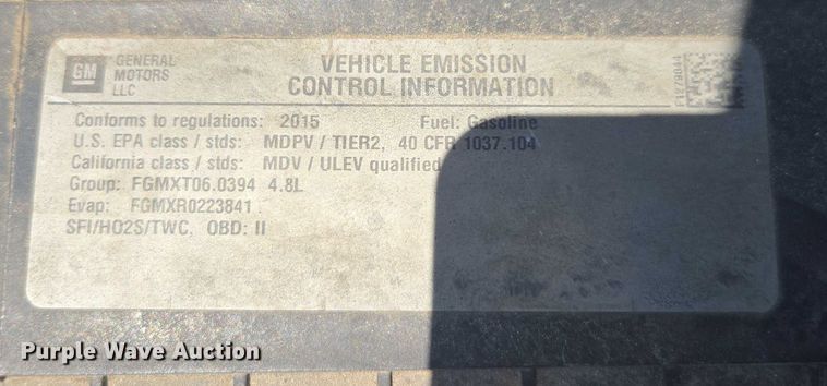 image for item DU2510 2015 Chevrolet Express 2500 van