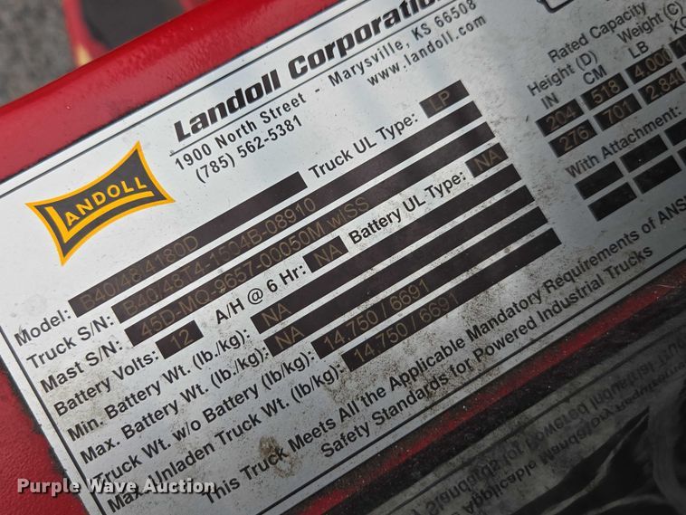 image for item DU2655 2015 Bendi B40I4 forklift