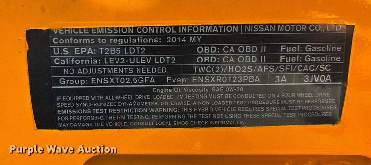 image for item DW7276 2014 Nissan Pathfinder SUV