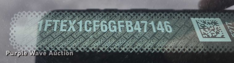 image for item DY1221 2016 Ford F150 XLT Ext. Cab pickup truck