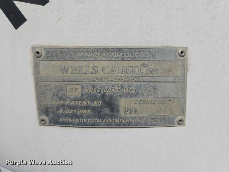 image for item DY1305 1984 Wells Cargo Express Wagon enclosed cargo trailer