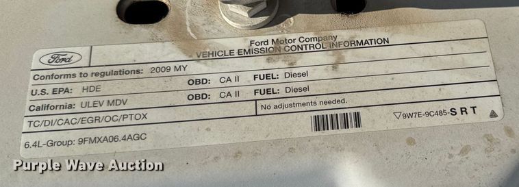 image for item EA2187 2009 Ford F250 Super Duty XL utility bed pickup truck