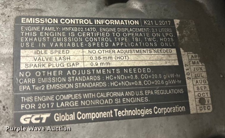 image for item EA7897 2018 UniCarriers PF50 forklift