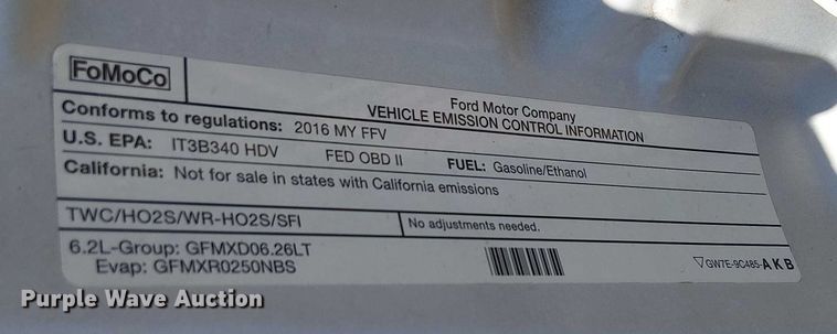 image for item EC1275 2016 Ford F250 Super Duty utility bed pickup truck