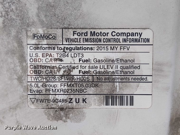 image for item EC1279 2015 Ford F150 SuperCrew pickup truck