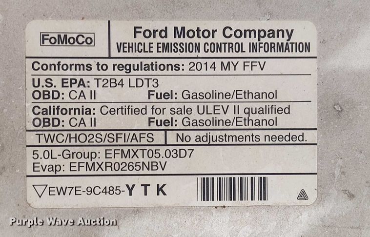 image for item EC1282 2014 Ford F150 SuperCrew pickup truck