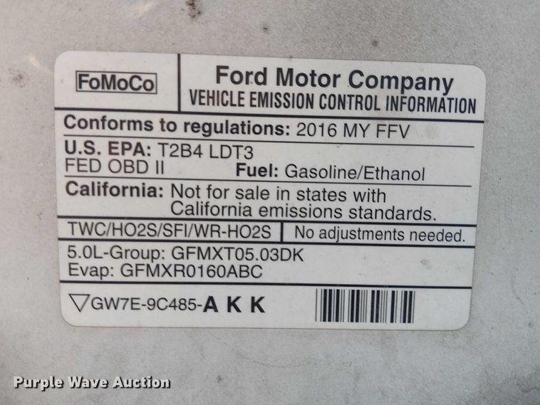 image for item EC1289 2016 Ford F150 SuperCrew pickup truck