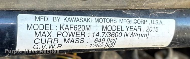 image for item ED2447 2015 Kawasaki Mule 4010 utility vehicle