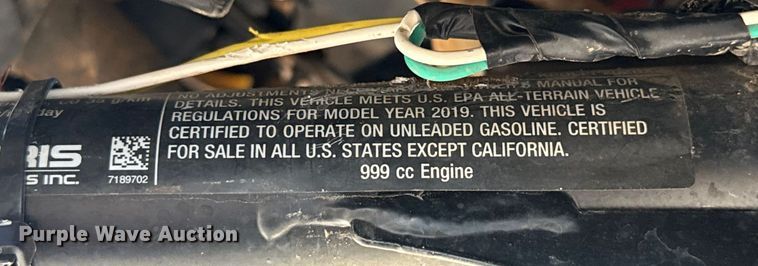 image for item EE3441 2019 Polaris RZR 1000 utility vehicle