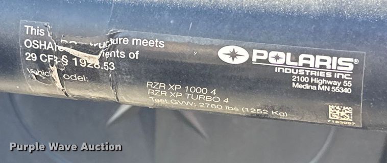 image for item EE3441 2019 Polaris RZR 1000 utility vehicle